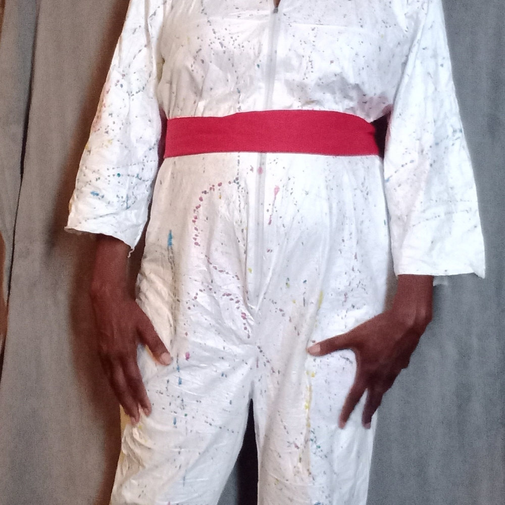 Unisex Vintage 80s NEW WAVE Paint-Splatter Jumpsuit